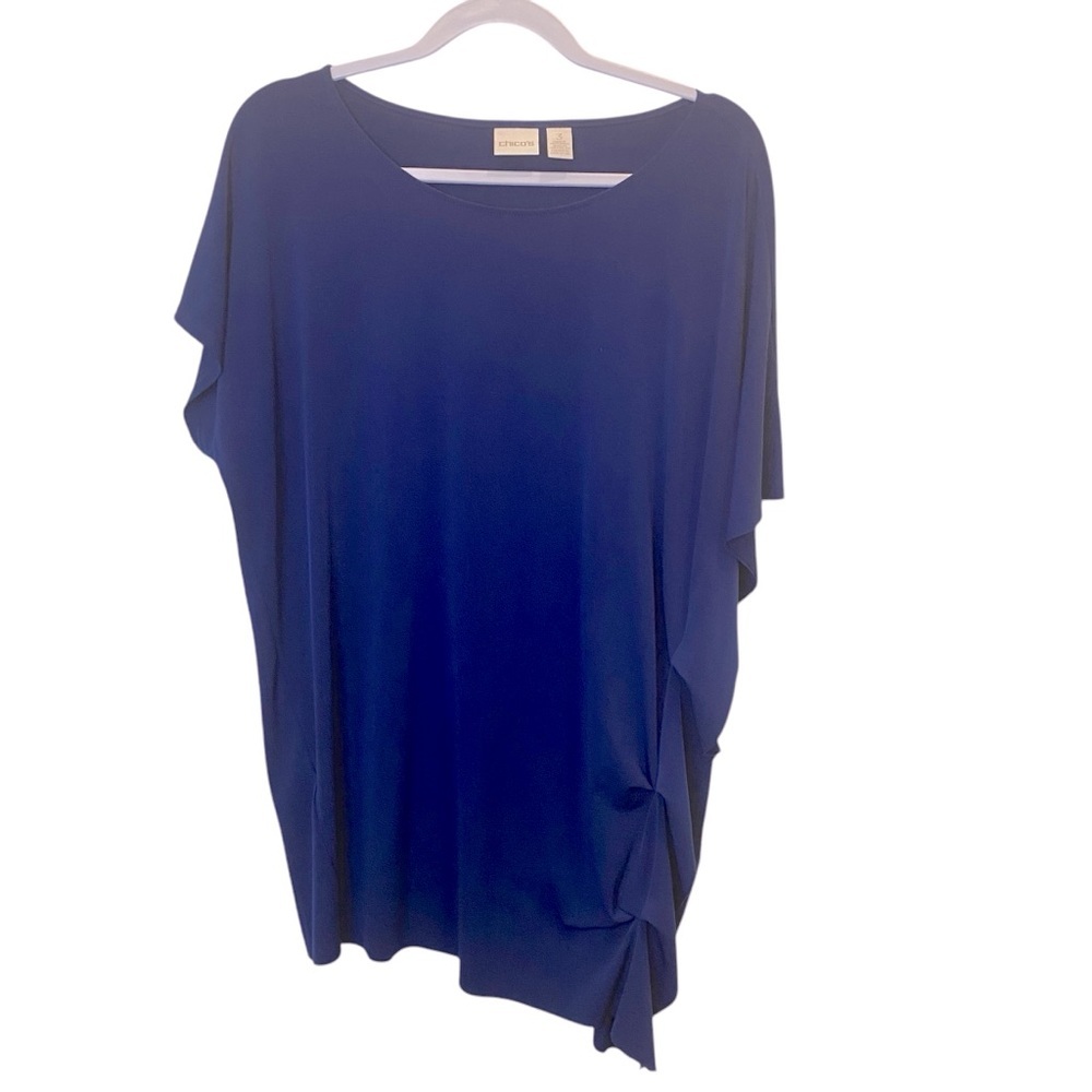 Chico's - Indigo Blue stretchy top - Size 3